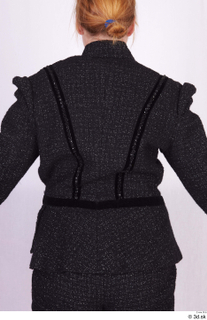 Photos Woman in Historical Dress 105 18th century black jacket historical clothing upper body 0006.jpg